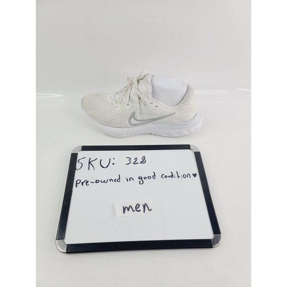 Nike Running Shoes, Men's , Size 8.5, White/Silver Color. - Picture 8 of 8